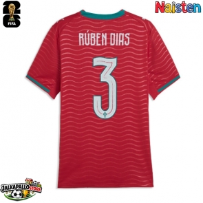Portugali Ruben Dias #3 Kotipaita Naisten MM-kisat 2026 Lyhythihainen